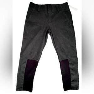 Alice + Olivia Black Denim Cropped Riding Pants Rare Sample Piece - Size 10